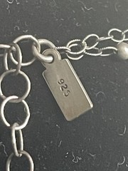 Gorgeous Vintage J & I 925 Sterling Silver Gold Filled Two Tone Necklace