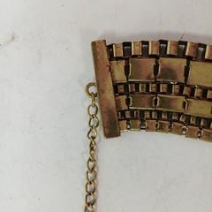 Vintage Brass Gold Tone Egyptian Revival Collar Necklace