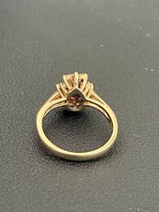 14k Yellow Gold 0.66ct Sapphire and 1/2CTW Diamond Ring (I46)