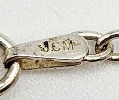 Jacmel Italy 925 Vintage Sterling Silver 5mm Station Beaded Chain Bracelet 8″