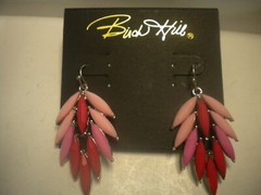 BIRCH HILL DANGLE EARRINGS BEAUTIFUL NEW ON ORIGINAL CARD PINK
