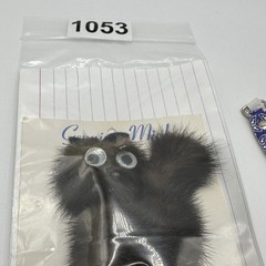 Vintage Genuine Mink Cat Brooch Pin On Original Card Novelty Fur Animal USA