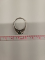 Po Ho Co Sterling Silver Vintage Jade Ring