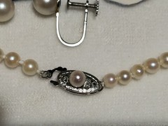 14K Hallmark Cultured Pearl Necklace and Earring Set
