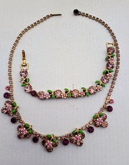 1950s Weiss Floral Necklace & Bracelet Set
