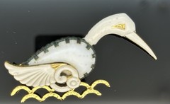 Seven Piece Lot Of Varied Birds With Enamel Or Rhinestones.