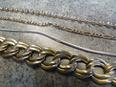 Vintage Lot of 4 Bracelets Gold/Silver/Diamond Tone 7″, 8″