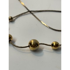 Vintage Necklace Chain Gold Tone Sliding Beads Delicate and Pretty Piece