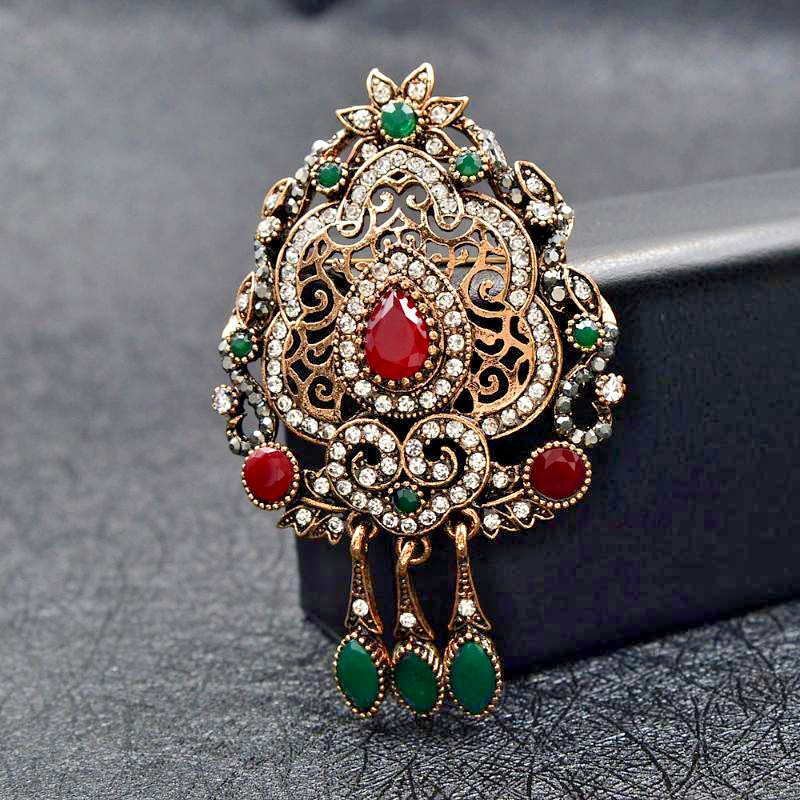 Vintage Art Noble Pendant Brooch Accessories for Wedding Antique Jewelry Gift