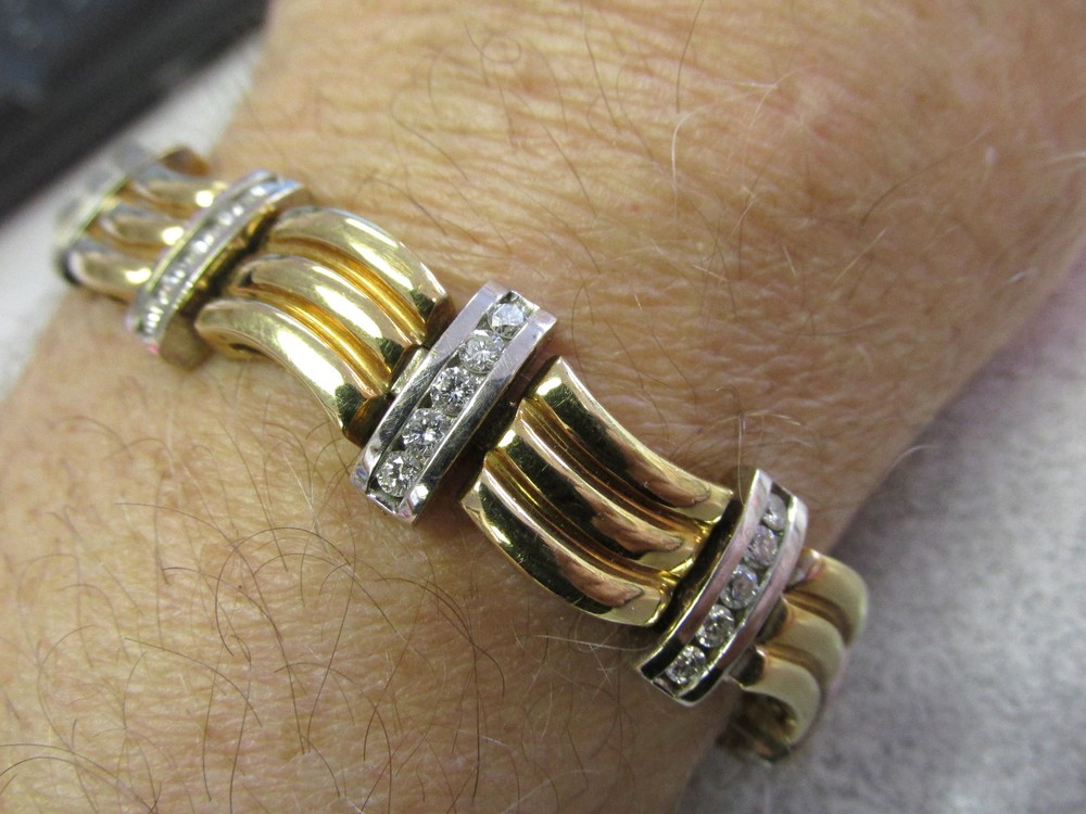 Beautiful Estate Diamond Bracelet 6-3/4 inches Long Heavy Duty Make Offer