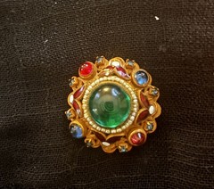 Costume Modern Necklace And Vintage Brooch. Excellent Condition