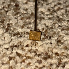 Antique Beautiful Unmarked Yellow Gold Filled Victorian Hat Stick Pin 6”