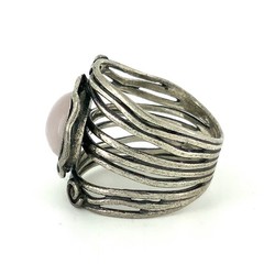 Didae Vintage White Jade, Sterling Silver Ring Sz. 8.25