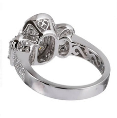 Glamorous Royal Style Multi Shape 1.75CT Moissanite Engagement Bridal Ring
