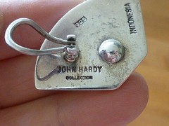 John Hardy Cut Out Design Bold Bali Sterling Silver 925 Earrings Shadow Box Styl