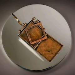 Necklace Locket Victorian Square Engraved 100 Years Old Gold Filled Vintage