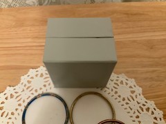 Vintage Set of 7 Cloisonne Enameled Bangle Bracelets Comes in Original Box