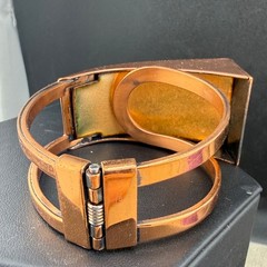Vintage Matisse Bracelet Copper Tone Enamel Signed 6.5”