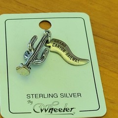 Vintage Wheeler Sterling Silver Grand Canyon Railway Saguaro Cactus Charm