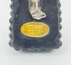 Vintage Richard Kerr Rhinestone Encrusted Champagne Brooch / Pin RARE