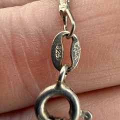Vintage Sterling Silver Locket Engraved 24”