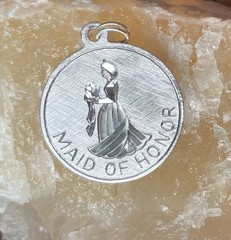 Vintage Sterling Silver Charm Maid Of Honor Bridesmaid Gift Wedding 7/8 Inch