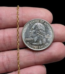 Vintage 14K GF 1/20 Gold Filled Dainty Rope Chain Necklace 16″