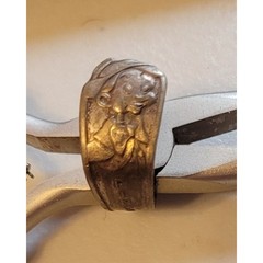 Vintage Duchess Silver Plate Pinocchio Spoon Ring Size 8.75 Wrap Bypass Jewelry