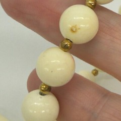 Vintage Necklace and Earring Set Chunky Retro Acrylic Cream Orange Lucite MCM