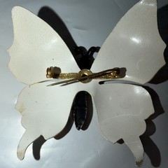 ANTIQUE VINTAGE ENAMELED METAL BUTTERFLY BROOCH MADE IN GERMANY