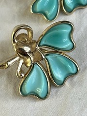 Vintage Barclay Thermoset Turquoise Earrings Screw Back Signed