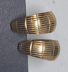 Vintage Gold Toned Textured Clip-On Hoop Earrings Pat.No 3176475