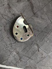 Sterling Silver Artist Brooch Pin Painter’s Pallet Brass Brush MEXICO
