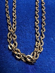 Antique Victorian Gold Filled Watch Chain 50″ W&S Star Moon Clasp