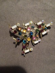 Weiss Vintage Christmas Tree Brooch Pin (T)