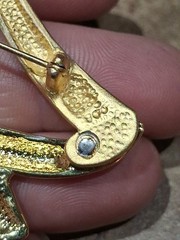 Tona Gold Tone Brooch Vintage Costume Jewelry Fall Autumn