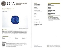 Vintage 3.0ct GIA Ceylon Blue Sapphire & 1.10ct Diamond Platinum Ring, Size 6
