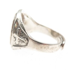 Creed 925 Sterling Silver Antique Art Deco Saint Joseph Oxidized Ring Size 11.25