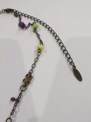 Vintage VCLM signed necklace with Antique Brass Chain