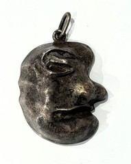 2 Antique 1920s Dutch Abstract Silver Pendant by: Erich Wichman (1890 – 1929)