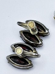Lot Of 3 Vintage Screw Back Earrings BELL, Sterling, Sorrento, Rhinestones
