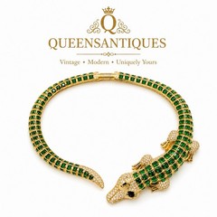 Kenneth Jay Lane 18K Gold Plated Gold Emerald Iconic Emerald Necklace