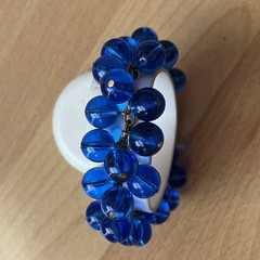 Sky Blue Lucite Balls Bracelet