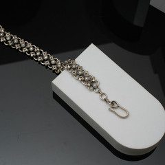 925 Antique Silver chain Bracelet with Pearl BLSS/22
