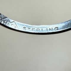 Vintage Sterling Silver Black Stone Ring Size 7.5 Signed (Po Ho Co)