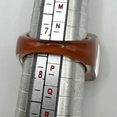 Vintage Style Lucite Acrylic Floral Ring Size 7.25 Amber Resin Mod