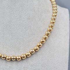 Vintage Napier Gold Plated Bead Chain Necklace 18 in