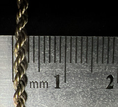 925 Sterling Silver VTG Bracelet ~ Danecraft ~ 2.5mm Rope Chain ~ 7″ ~ 2.9g