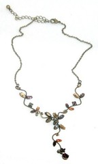 Avon IRIDESCENT “Y” Necklace and Earrings Set in BOX © 2000 Y2K