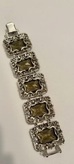1962 Sarah Coventry Celebrity Smoky Rhinestone Bracelet Brooch Earrings Set